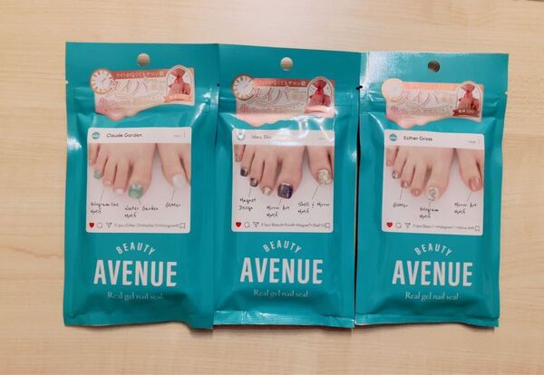 BEAUTY AVENUE リアルジェルネイルシール 3個セット