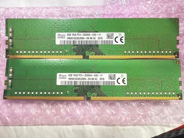 SK hynix DDR4 PC4 3200AA 8GB×2枚 DIMM