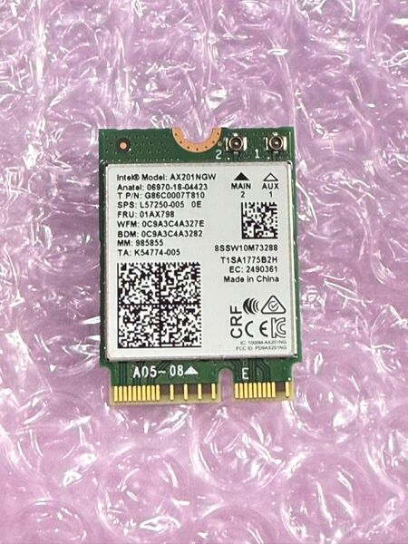Intel AX201NGW 無線LANカード Wi-Fi