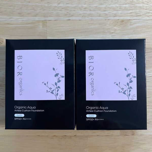 BIOR オーガニックアクア エアレスクッション 美容液ファンデーション SPF50+ PA++++ 明るい肌色