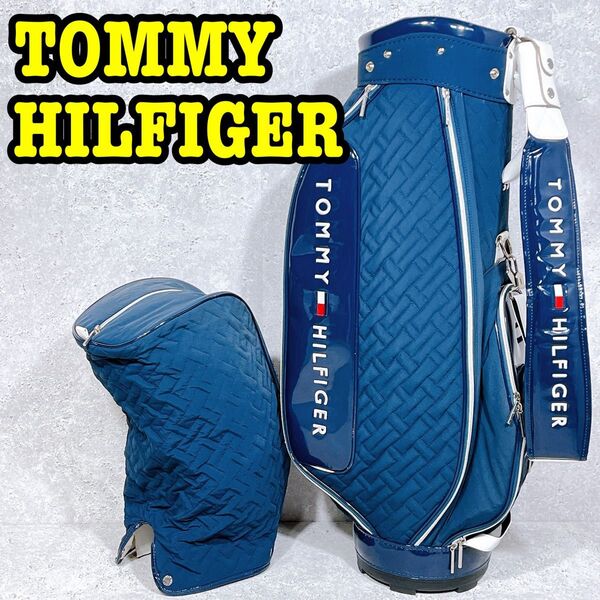 人気!TOMMY HILFIGER キャディバッグ カート型 8.5型 トミーフィルフィガー ゴルフ クラブケース