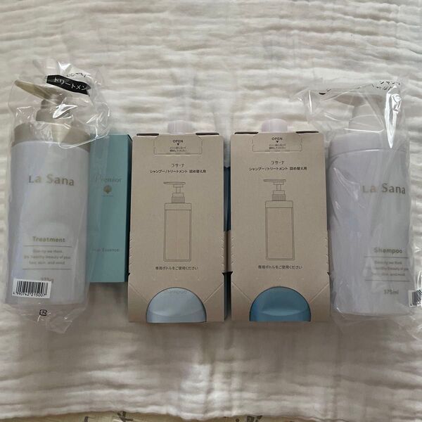 La Sana シャンプー トリートメント ヘアエッセンス 詰め替え用 5点セット