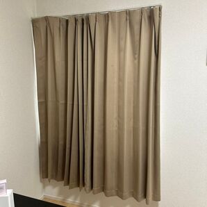 カーテン ブラウン 縦線 値下げ承ります