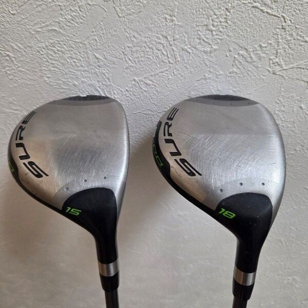 即日発送 ミズノ MIZUNO SURE フェアウェイウッド 3W 5W 3番 5番 ワンレングス Rフレックス ヘッドカバー付き