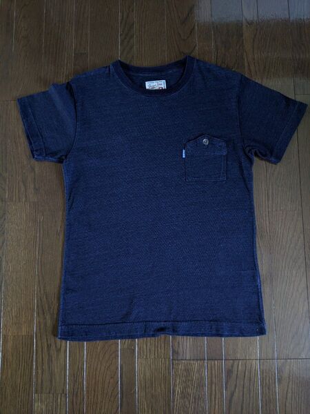 送料込 グラフゼロ Graph zero インディゴ ポケット付 クルーネック 半袖 tシャツ サイズM 日本製
