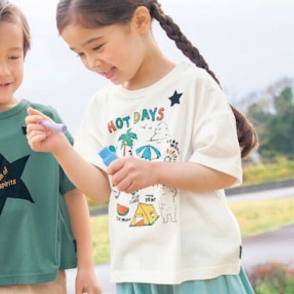 ベルメゾン GITA 名札ココ薄くて涼しいゆるシルエット 半袖Tシャツ