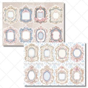 【フレーム】コラージュペーパー A5 135kg 10枚 両面印刷