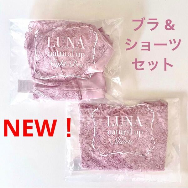 NEW★2025年夏の新色★正規品 LUNA ルーナ ナチュラルアップ ナイトブラショーツセット【ダスティモーヴピンク】