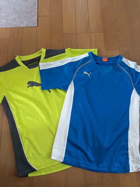 プーマPUMAサッカーシャツ2枚SET140 半袖