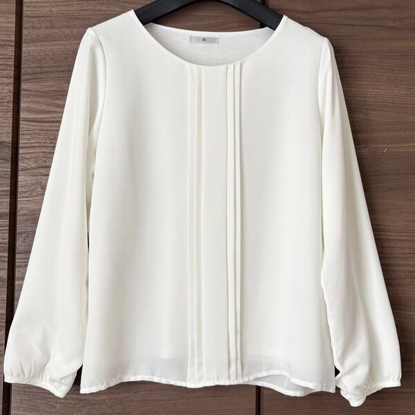 スーツセレクト ピンタックシフォンブラウス