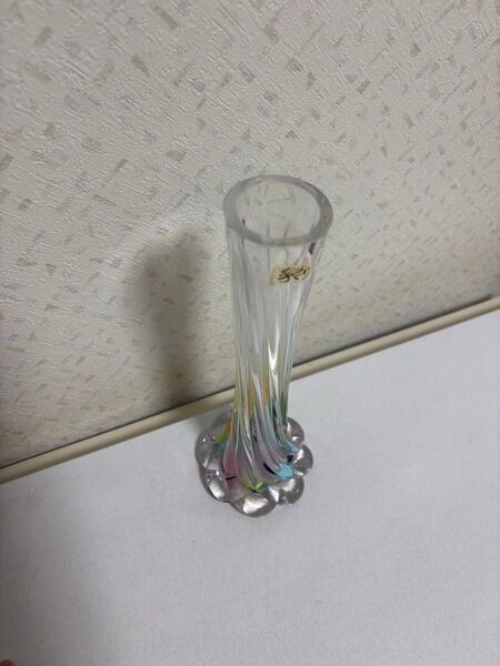 花瓶 ガラス インテリア クリスタルガラス 昭和レトロ