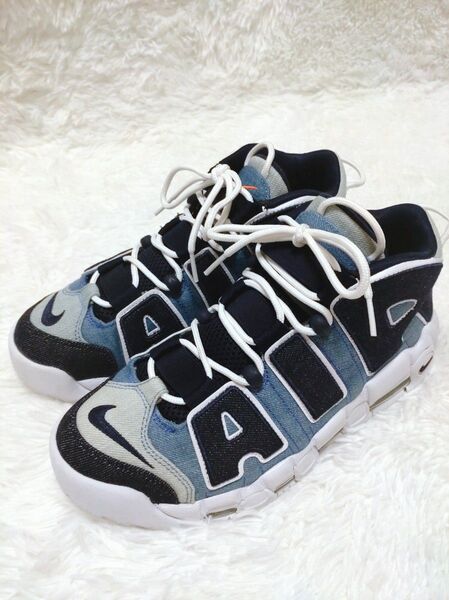 【極美品】NIKE AIR MORE UP TEMPO デニム 26.5cm スニーカー
