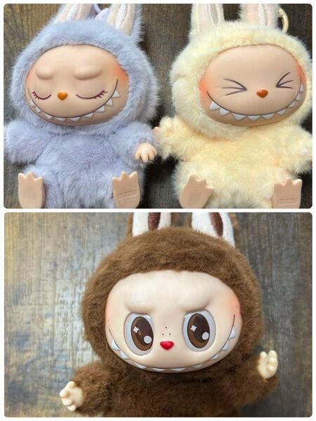 ラブブ ぬいぐるみ ポップマート ZIZI SISI DUODUO 3体 洋服セット