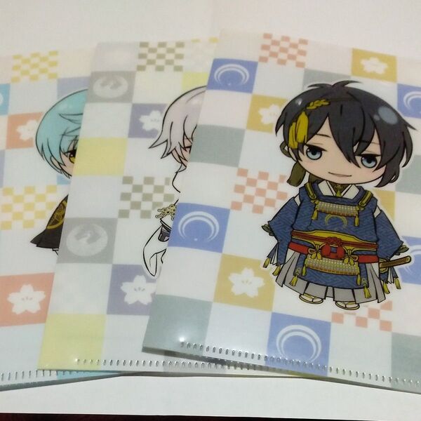 刀剣乱舞 ミニクリアファイル 三日月宗近&鶴丸国永&一期一振