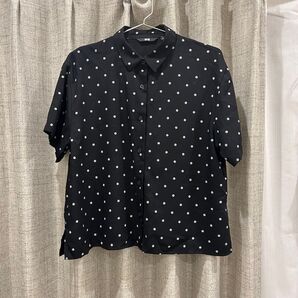 UNIQLO レーヨンブラウス 半袖 ドット