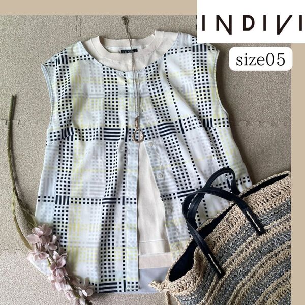 INDIVI ノースリーブ ブラウス XS