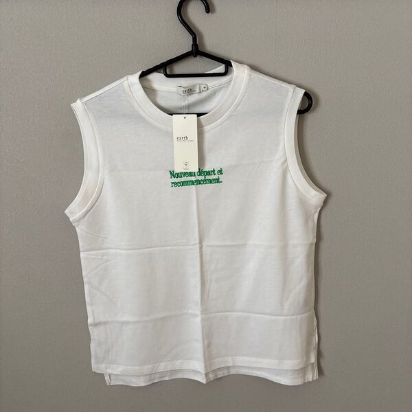 earth music&ecology オフホワイト ノースリーブ Tシャツ M