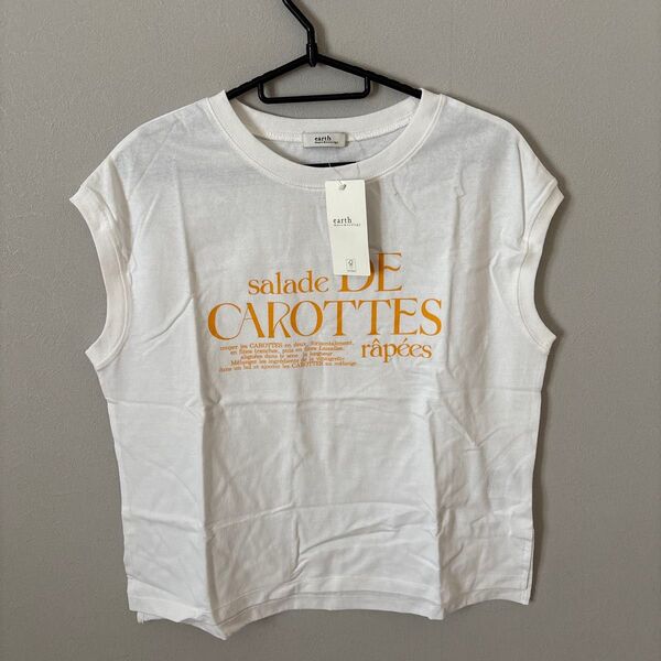 earth music&ecology オフホワイト ノースリーブ Tシャツ カットソー フリー