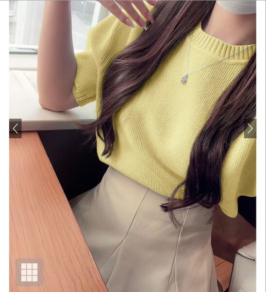 GRL パフスリーブニットトップス