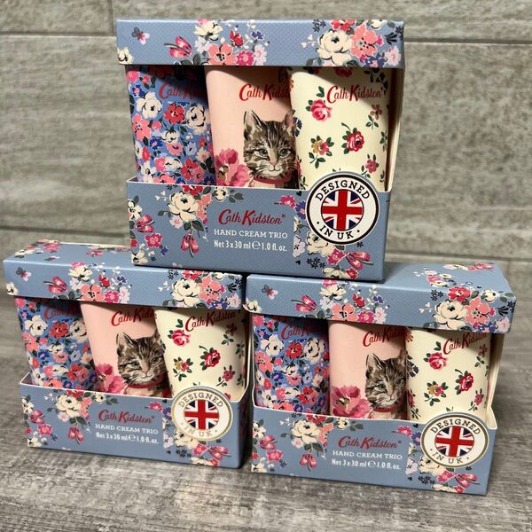 キャスキッドソン CathKidston ハンドクリームトリオ クリフトンキャット 30ml×3本 3個セット