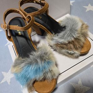 Re:EDIT ファーサンダル ブラウン