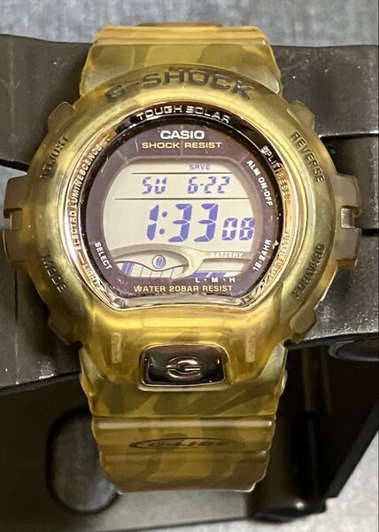 稼働品 CASIO カシオ G-SHOCK Gショック 迷彩スケルトン GL-220 G-LIDE タフソーラー