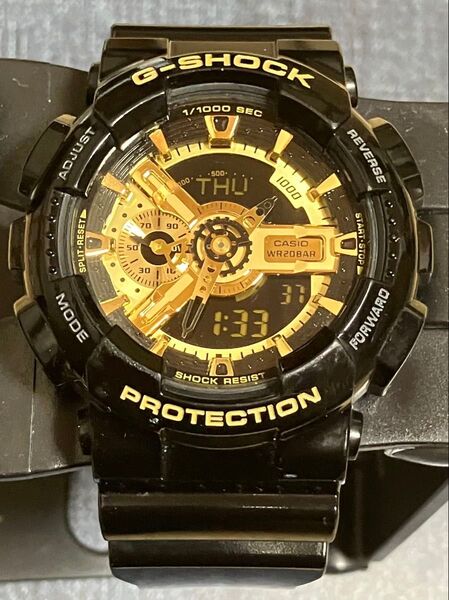 美品 CASIO カシオ G-SHOCK G-ショック GA-110GB-1AJF ゴールド ビッグフェイス デジアナ