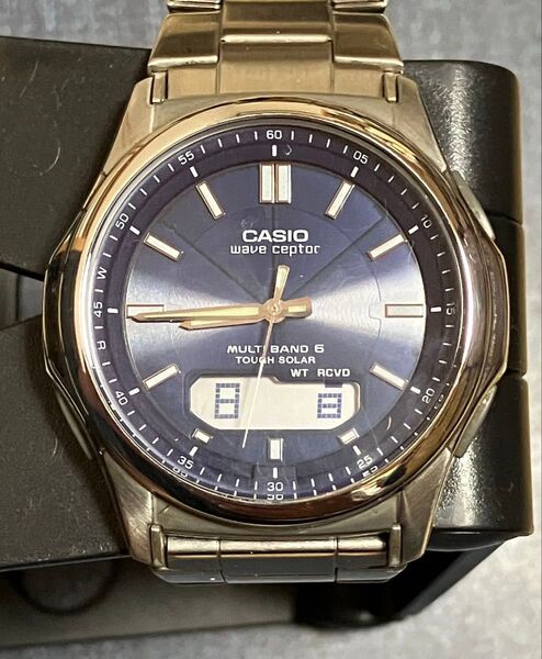 美品 CASIO カシオ ウェーブセプター WAVE CEPTOR WVA-M630D-1AJF 電波タフソーラー マルチバンド6