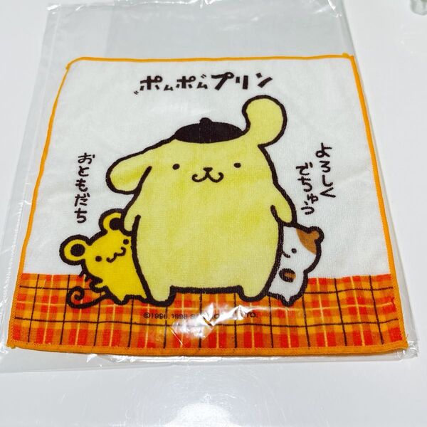ポムポムプリン ミニタオル ミニハンカチ レトロ サンリオ