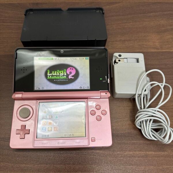 【ソフト付き】Nintendo 3DS ミスティピンク 任天堂 ルイージ ニンテンドー SDカード ルイージマンション2