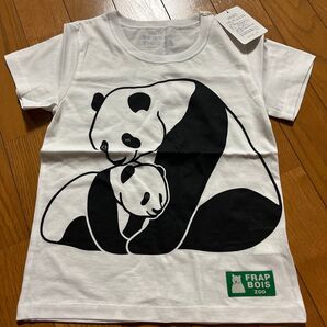 フラボア FRAPBOIS ZOO パンダコラボ 120 未使用 Tシャツ キッズ 白