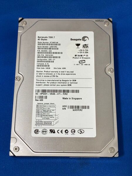 動作確認済! 3.5inch IDE 40GB Seagate ST340014A