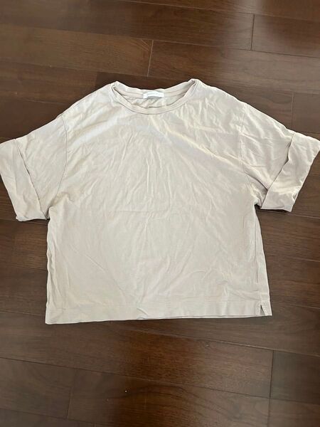 アメリカンホリック ベージュ 半袖Tシャツ カットソー シンプル