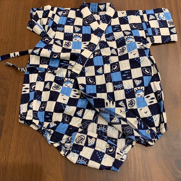 ブリーズ ベビー甚平 80cm ロンパース 男の子 夏祭り