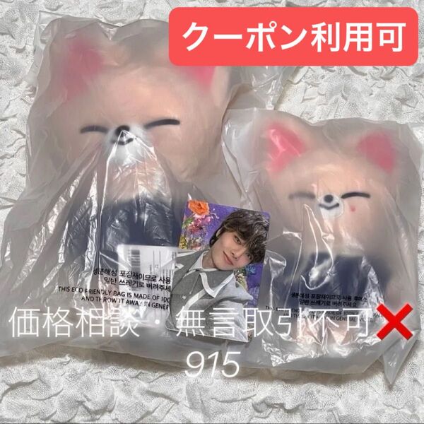 価格相談× 新品未開封 SKZOO PLUSH オリジナル & ミニ ぬいぐるみ 2点セット Foxl.Ny アイエン トレカ