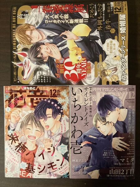 花音 マガジンビーボーイ ビーボーイゴールド2024年12月号 3冊セット BL