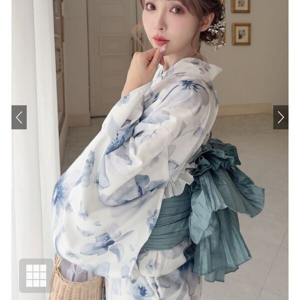 新品未使用 GRL グレイル 水彩花柄浴衣セット 2wayセパレート浴衣 二部式