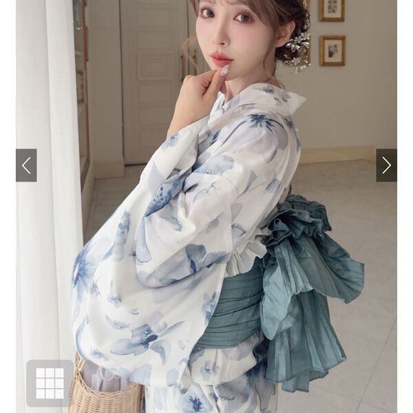 新品未使用 GRL グレイル 水彩花柄浴衣セット 2wayセパレート浴衣 二部式