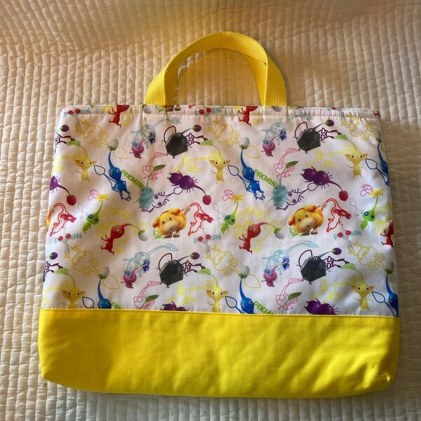 ピクミン ニンテンドー レッスンバッグ 図書バッグ ハンドメイド