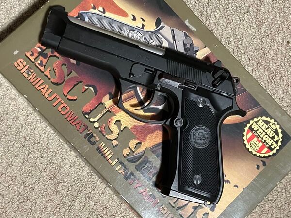 KSC US 9mm M9 HW ハードキック ガスガン ベレッタ シルバーショートバレル カスタム