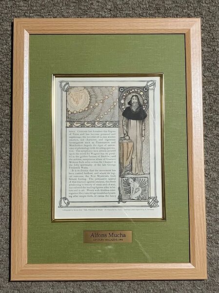 Alfons Mucha CENTURY MAGAZINE 1904 額装 アルフォンス ミュシャ