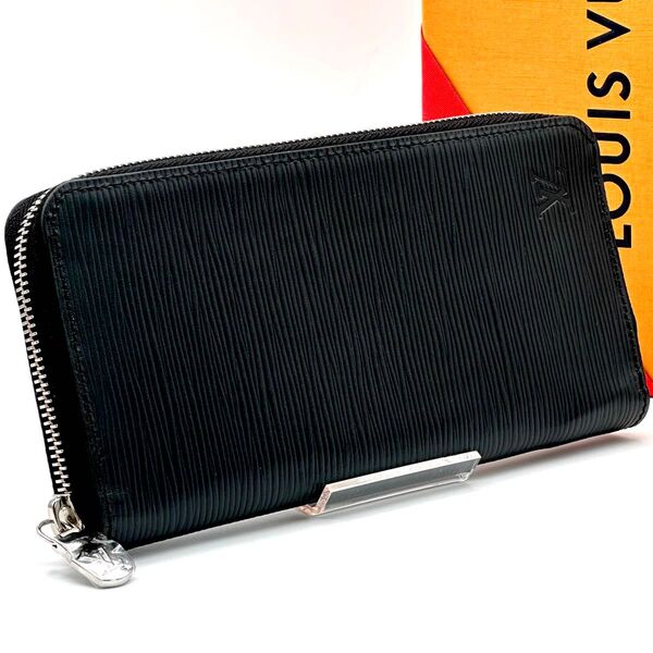 【超極美品】ルイヴィトン エピ ジッピーウォレット ヴェルティカル 長財布 LOUIS VUITTON ラウンドファスナー 黒