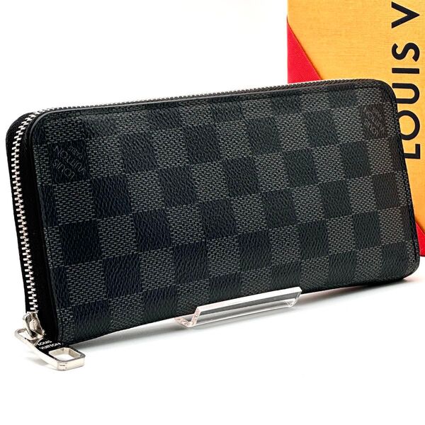 【極美品】ルイヴィトン ダミエグラフィット ジッピーウォレット ヴェルティカル 長財布 LOUIS VUITTON メンズ
