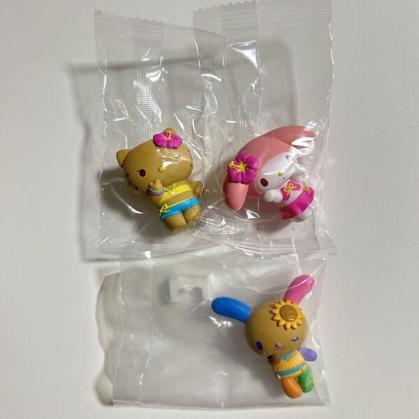 サンリオ みんなでバカンスフィギュア キティ ウサハナ マイメロ 3点セット ガチャ