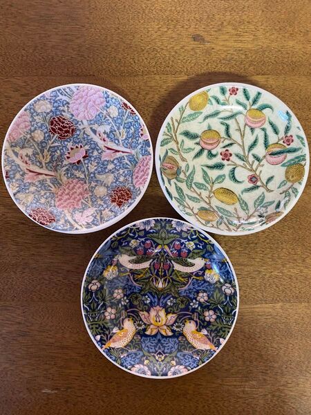 ウィリアムモリス 豆皿 いちご泥棒 フルーツ クレイ 3種セット