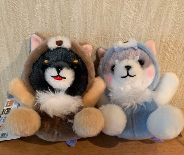 豆しば三兄弟ぬいぐるみおおかみ ジロー タイガ 新品未使用タグ付き