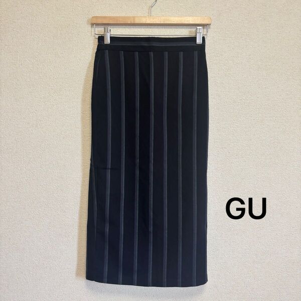 GU ジーユー ストライプナローミディスカート タイトスカート