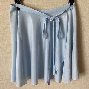 【バレエ】巻きスカート ライトブルー バレリーナ製 水色 スカート Ballerina