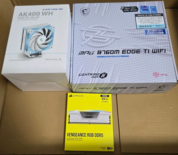 PCパーツ b760mマザボ i5 14600KF DDR5メモリ CPUクーラーセット
