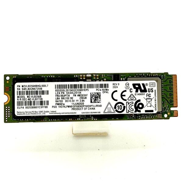 256GB Samsung PM981a M.2 2280 PCIe 3.0(x4)NVMe SSD